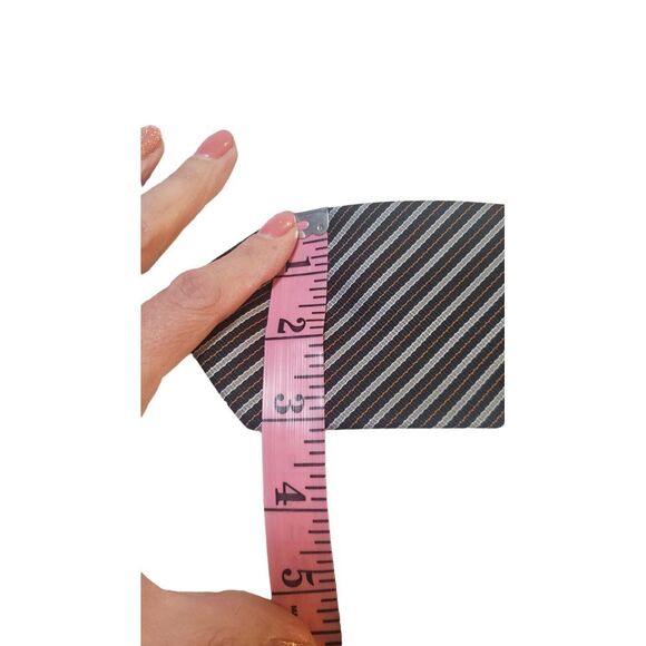 Duxbury Ltd Mens Neck Tie Black‎ Gray Repp Striped 100% Polyester Made in USA - Picture 10 of 12